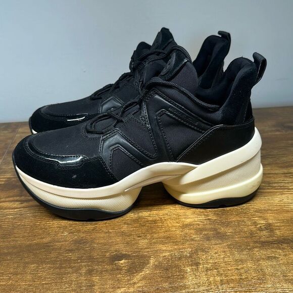 Michael Kors Olympia Extreme Trainers Black Sneakers Womens size 9.5 - Picture 5 of 10